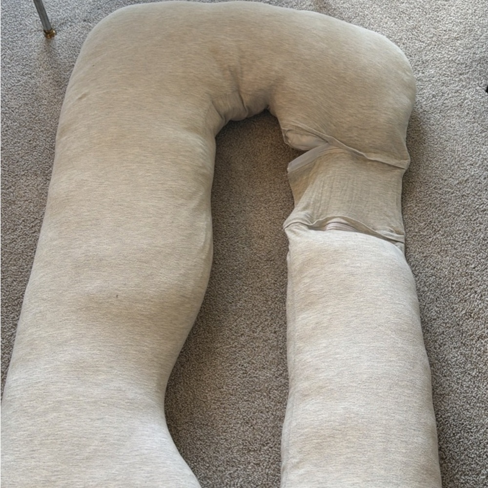 Gray U-Shaped Body Pillow